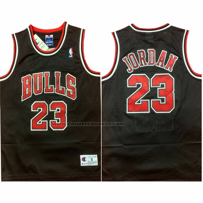 Maglia Chicago Bulls Michael Jordan No 23 Reload Mitchell & Ness Champion Nero
